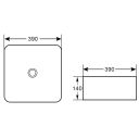 Orbit Matt Black Square Countertop Basin Spec