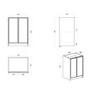 Kendal Floor Standing Vanity Unit - 600mm Spec Drawing