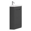 Ellis Charcoal Floor Standing Corner Vanity Unit 410mm