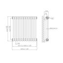 Clement Antique Copper Double Horizontal Column Radiator 600x605mm