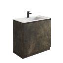 Odion Metallic Floor Standing Vanity Unit with White Basin 900mm
