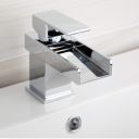 Cairo Chrome Waterfall Basin Mixer Tap - Lifestyle image