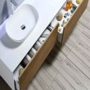 Devlin White & Oak Wall Hung Vanity Unit 1200mm