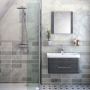 Modern Esk Wall Mounted Storage Cabinet With Chrome Handle