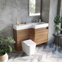 Summers Natural Oak Right Hand Combination Vanity Basin and WC Unit 1200mm