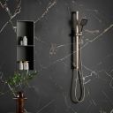Flint Champagne Gold Square Shower Slide Rail Kit