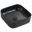 Orbit Matt Black Square Countertop Basin
