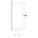 Glyn Chrome Single Frameless Bath Screen Spec Drawing