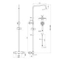 Vibra Matt Black Round Thermostatic Shower Pack