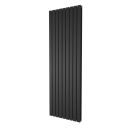 Perth Matt Black Double Vertical Flat Panel Radiator 1800x610mm