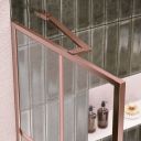Amien Brushed Bronze Shower Screen Angled Support Bar 480mm