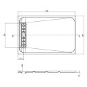 Linearity White Slimline Shower Tray 1200x800mm Spec Drawing
