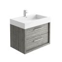 Winslow Grey Ash Wall Hung Vanity Unit with Basin 750mm