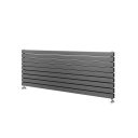 Perth Grey Double Horizontal Flat Panel Radiator 475x1800mm