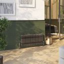 Clement Raw Metal Double Horizontal Column Radiator - 300x785mm