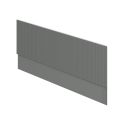 Bryce 1800mm Ribbed Grey Front Bath Panel