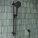 Aqualisa S2 Matt Black Smart Digital Shower Dual Outlet (Slide Rail Kit with Fixed Wall Head) Gravity Pumped