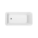 Cut out image showing the above view of the Chardon White Freestanding Acrylic Bath 1600x800mm