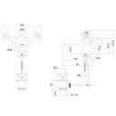 Burlington Kensington Chrome Basin Mixer Tap with Plug & Chain Waste