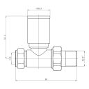 Round Straight Pair of Radiator Valves Spec Drawing