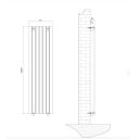 Perth White Double Vertical Flat Panel Radiator 1600x610mm