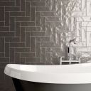 Borneo Graphite Gloss Porcelain Tile 65x200mm