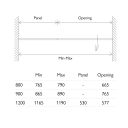 Lanka Hinged Shower Door Opening Sizes