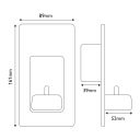 Proofvision Black In-wall Electric Toothbrush Holder with Shaver Socket For Oral-B