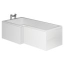 White Acrylic L-Shape Front Bath Panel 1700mm