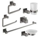 Quad Gunmetal 6-Piece Bathroom Accessory Set