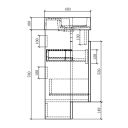 Summers Titanium Grey Right Hand Combination Vanity Basin and WC Unit 900mm