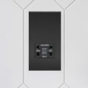 Dual Voltage Black Shaver Socket