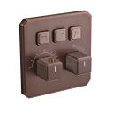Flint Triple Outlet Concealed Valve Shower Pack - Brushed Bronze