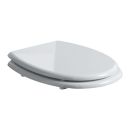 Laine Gloss White Toilet Seat with Chrome Handle