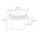 90mm Fast Flow Chrome Shower Trap Shower Waste Spec Drawing