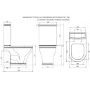 Tavistock Lansdown Short Projection Open Back Close Coupled WC Pan with Seat