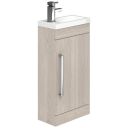 Nante Light Elm Floor Standing Cloakroom Vanity Unit