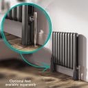 Etam Grey Horizontal Column Radiator 600x1100mm