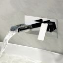 Cairo Chrome Wall Mounted Basin Mono Tap - lifestyle image