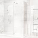 Rivar Black Walk In Shower Enclosure End Panel 680mm