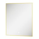 Rione Gold Rectangular Backlit LED Heated Mirror 450x725mm
