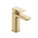 Apex Gloss White Floor Standing Vanity Unit & Basin with Gold Handles, Tap & Waste 615mm