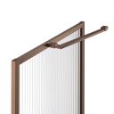 Amien Brushed Bronze Shower Screen Angled Support Bar 480mm