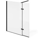 Royle Black Fixed Bath Screen with Hinged Panel