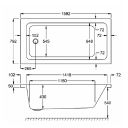 Carron Quantum Acrylic Single Ended Bath 1600x800mm