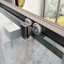 Fabio Gunmetal Sliding Shower Door Quadrant 900x900mm