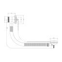 Chrome Plug and Chain Bath Waste - dimensions