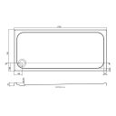 Low Profile Rectangle Shower Tray 1700x760mm Spec Drawing