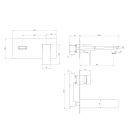 Zena Matt Black Wall Mounted Bath Filler Tap