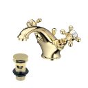 Grosvenor Gold Basin Mixer Tap & Waste